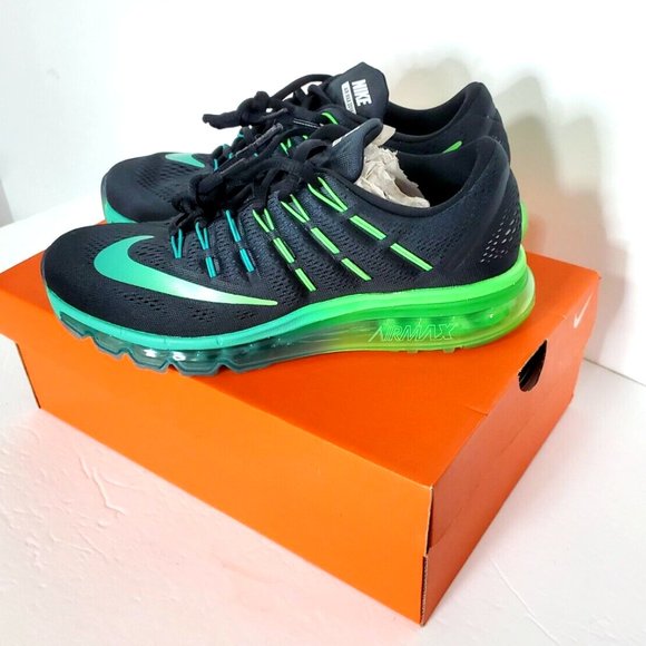 Nike Air Max Flywire Black Midnight Neon Volt Green 806771-003 Men US Size 8 - Picture 7 of 8